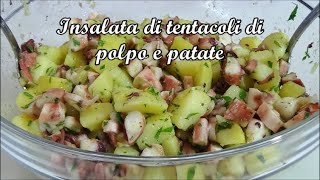 Insalata di tentacoli di polpo con le patate