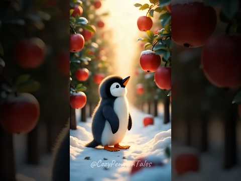 Tiny Penguin Mumble’s Apple Orchard Adventure!🐧🍎🌿