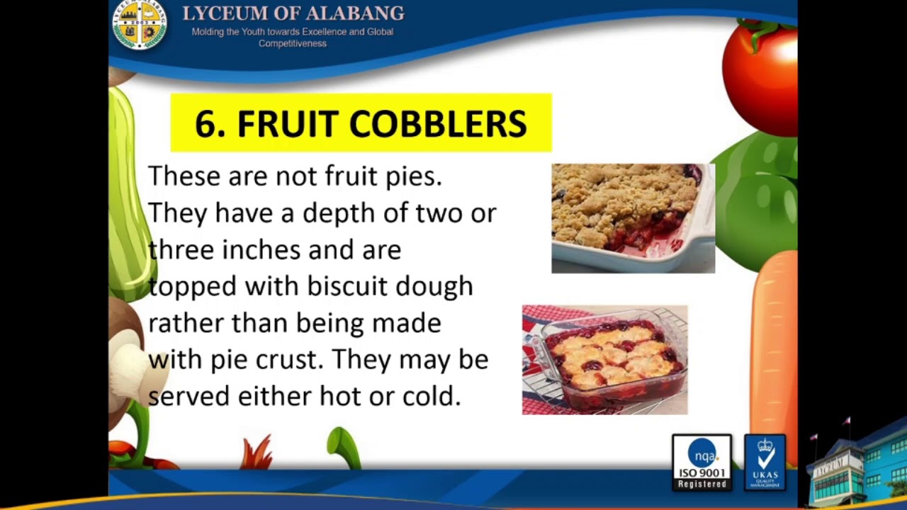 COOKERY  LESSON 10 PREPARE DESSERTS