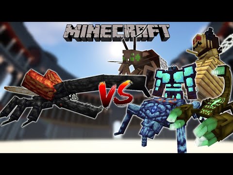 Hercules Beetle vs Bug BossesㅣMinecraft Mob Battle