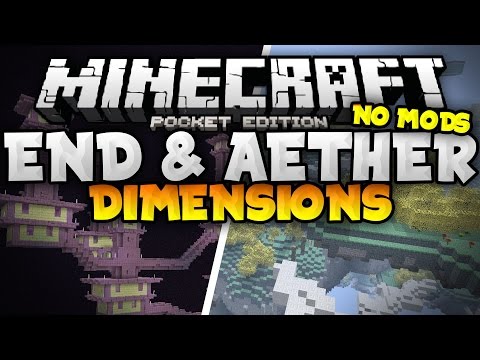 JackFrostMiner - THE END and AETHER DIMENSION MAPS in MCPE!!! - NO MODS! - Minecraft PE (Pocket Edition)