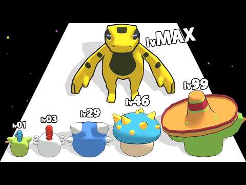 MONSTER EVOLUTION RUN - Level Up Monster Max Level Gameplay (Monster Rush Evolution Games)