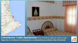 preview picture of video '2 dormitorios 1 baño Apartamento se Vende en Playa De Miramar, Miramar, Valencia, Spain'