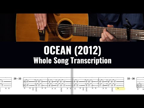 "Ocean" (John Butler) - TUTORIAL - Whole Song Tab