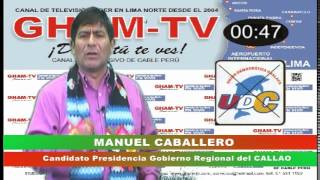 preview picture of video 'GHAM-TV ¡Donde tú te ves! Franja Electoral MANUEL CAVALLERO UDC - CALLAO 2014'