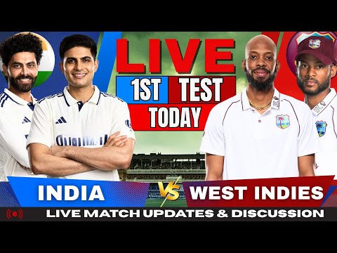 🔴 IND vs WI Live: NDIA vs WEST INDIES 1st Test | Live Cricket Score | Test Cricket Match Today