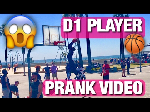 D1 BASKETBALL PLAYER PRETENDS TO BE SURFER PRANK!! DUNKING IN A WETSUIT! VENICE BEACH!