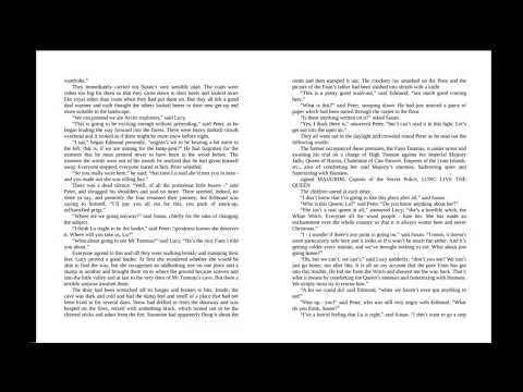 Narnia: The Lion, the Witch, and the Wardrobe ch. 6