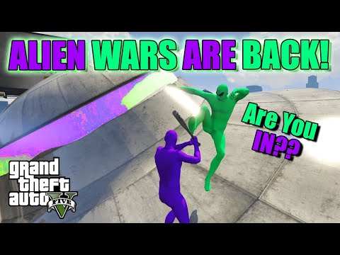 GTA 5 - ALIEN WARS are back! **PURPLE VS GREEN** Pick a side and prepare for battle! #savechandra