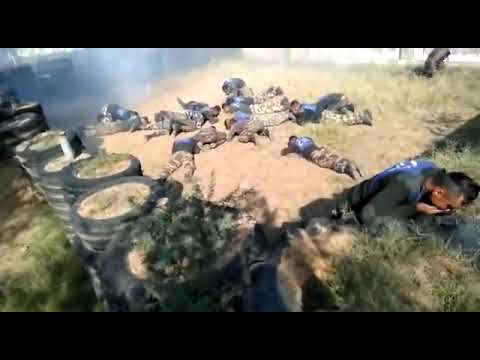 NSG commando Training  tear gas practice