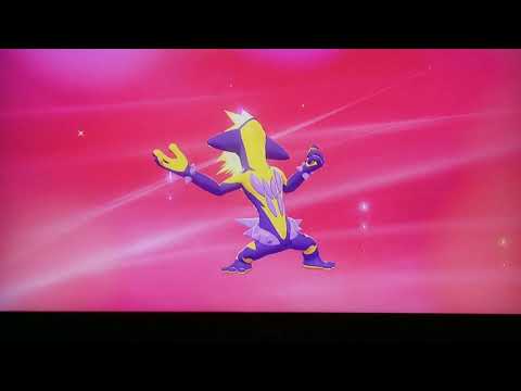 Pokemon Shield Toxel Evolving into Toxtricity