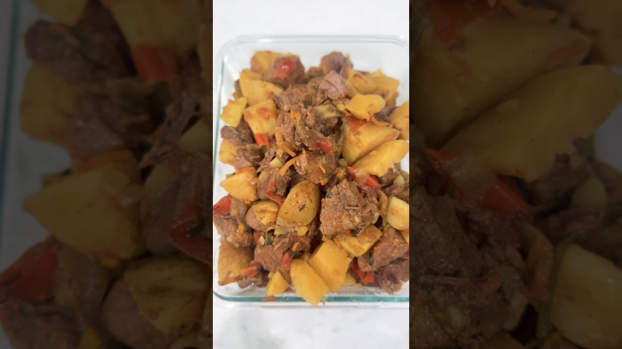 Sudado dd carne con papitas #recetas #recetacasera #recetasfáciles #recetassaludables