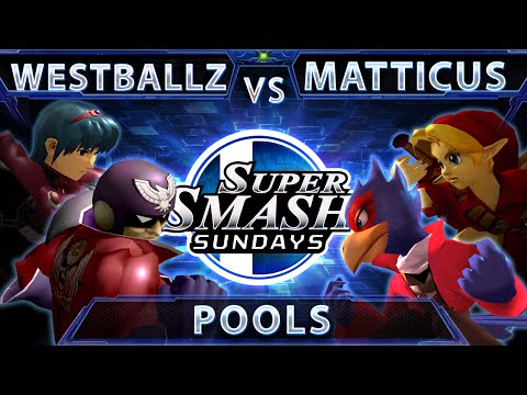 SSS 30 - Westballz (Falcon, Marth) Vs. Matticus (Falco, Young Link) SSBM Singles Pools - Melee