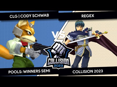 Collision 2023 - CLG Cody Schwab (Fox) VS regEx (Marth) - Pools - Winners Semis
