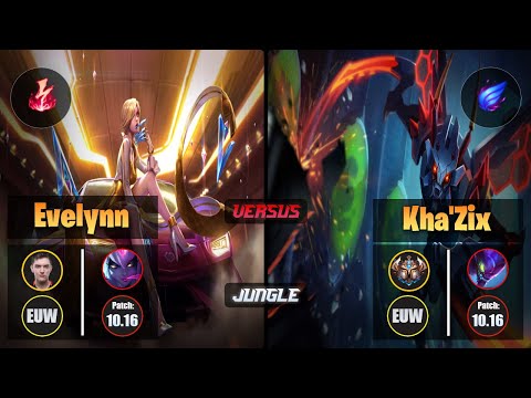 Selfmade EVELYNN (Jungle) [Electrocute] VS KHA'ZIX - Challenger EUW Patch 10.16