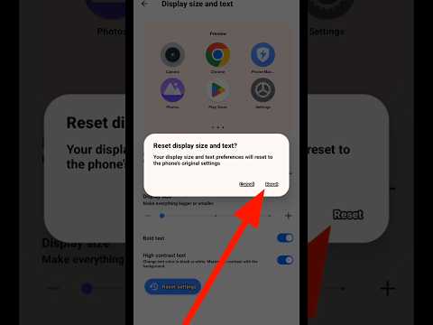 How to reset Text Size in Android mobile || Mobile ke font size reset kaise kare | #shorts #android