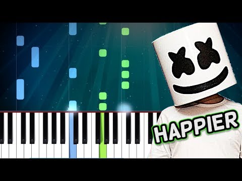 Marshmello -"Happier" ft Bastille Piano Tutorial - Chords - How To Play - Cover