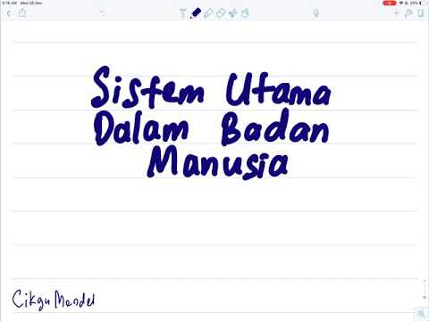 BIOLOGI BAB 2 (BAHAGIAN 7)- SISTEM UTAMA DALAM BADAN (SPM TINGKATAN 4)