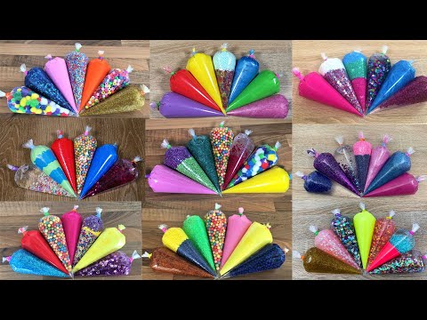 1 HOUR Compilation Making Slime with Piping Bags ASMR