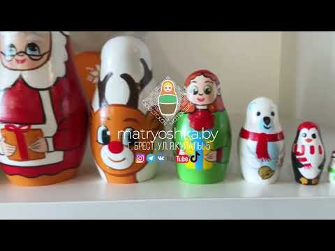 Миниатюра изображения товара Матрешка сувенирная Брестская Фабрика Сувениров Матрешка Санта Клаус и друзья / 7169