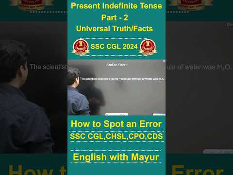 Present Indefinite Tense | Part - 2 | Universal Facts & Proverbs | English with Mayur #shorts #ssc