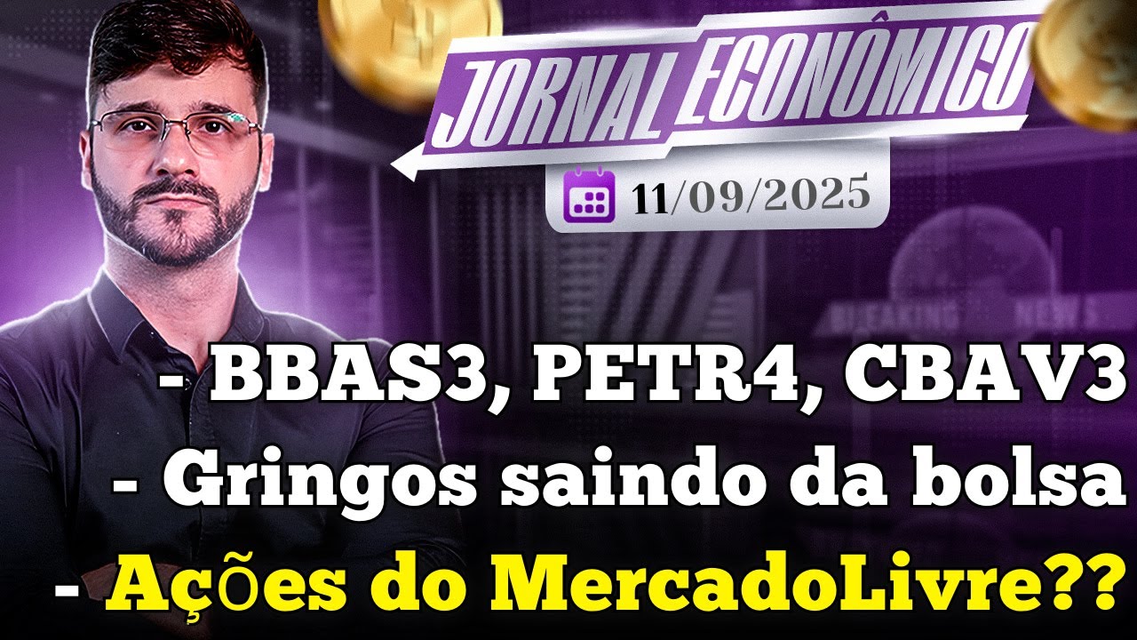 🕕💲JORNAL ECONÔMICO - Investir no MercadoLivre parece bom? Investidores gringos tiram $$$ da bolsa!