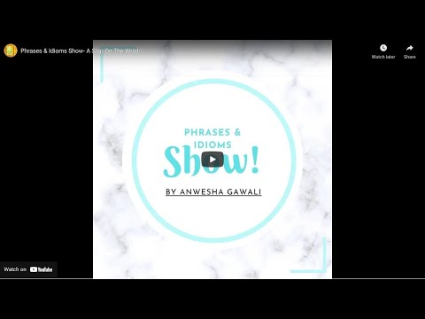 Phrases & Idioms Show- A Slap On The Wrist⌚...