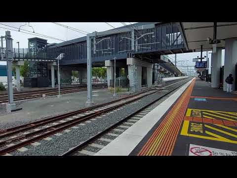 West Footscray station walk through, then Comeng train to Middle Footscray. Melbourne Australia.