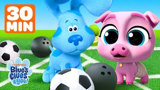30 Minutes of Sports & Games w/ Blue and Baby Farm Animals! ⚾️ | Blue's Clues & You!