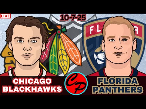 Chicago Blackhawks vs Florida Panthers NHL Hockey Opening Night Live Game Cast & Audio