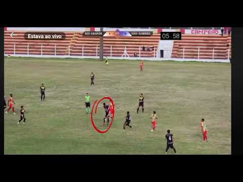 Lance do Cristaldo no jogo contra Rio Grande X São Gabriel RS 