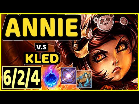 ANNIE BOT (ANNIE) vs KLED - 6/2/4 KDA MID GAMEPLAY - NA Ranked GRANDMASTER