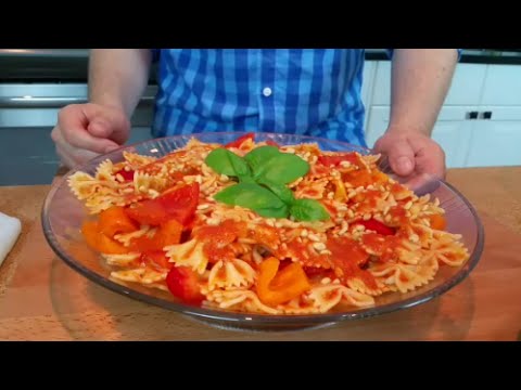Roasted Red Pepper Pasta Salad | Doug Cooking