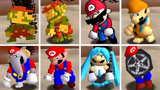 Evolution of Mario's BURNT Animation - Super Mario 64 PC Port - 4K