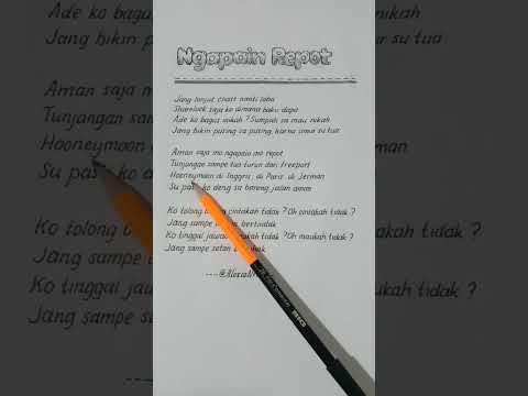 NGAPAIN REPOT-Toton Caribo,Wizz Baker, Fresly Nikijuluw (Lirik Lagu)