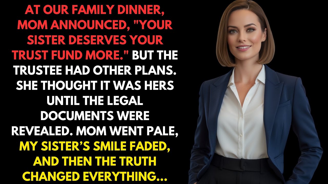 At Our Family Dinner, Mom Announced 'Your Sister Deserves Your Trust Fund More.' But The Trustee...