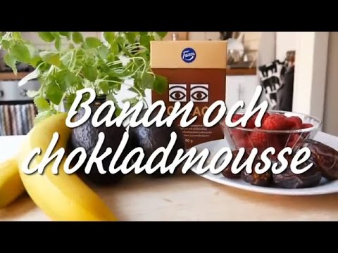 Banan- och chokladmousse! #bakamedögon & Daniel Paris