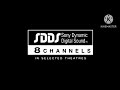 SDDS Sony Dynamic Digital Sound 8 Channels In Selected Theatres 1993 Logo