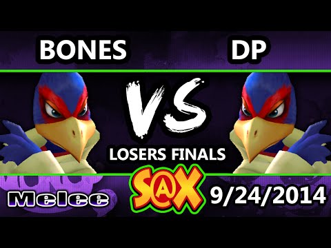 S@X - DP (Falco) Vs. Bones (White) SSBM Losers Finals - Smash Bros. Melee