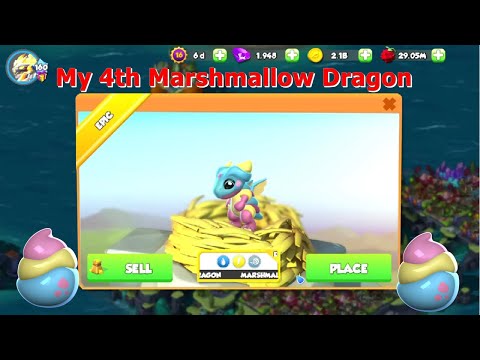Hatched my fourth Marshmallow Dragon-Dragon mania legends | Dragon Race Clan Event | DML