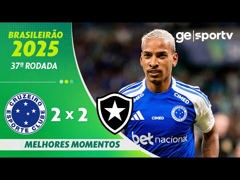 Gols e lances de Cruzeiro x Botafogo