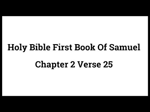 Holy Bible First Book Of Samuel 2:25