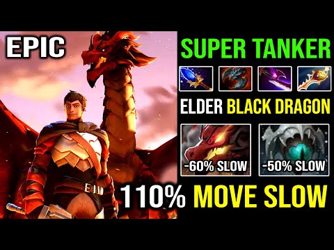 EPIC 110% Move Slow Black Persona Elder Dragon Knight with Octarine Core Skadi + Silver Edge DotA 2