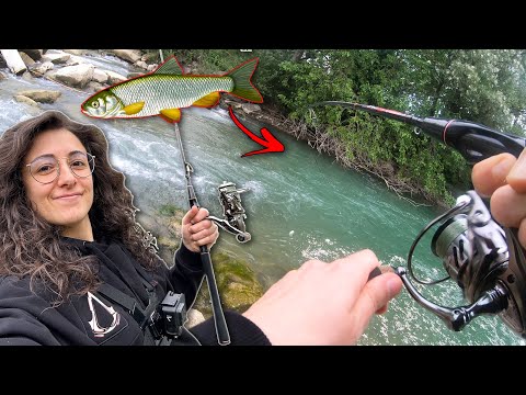 SPINNING AL CAVEDANO sotto una CASCATA!🎣cattura con rotante Martin