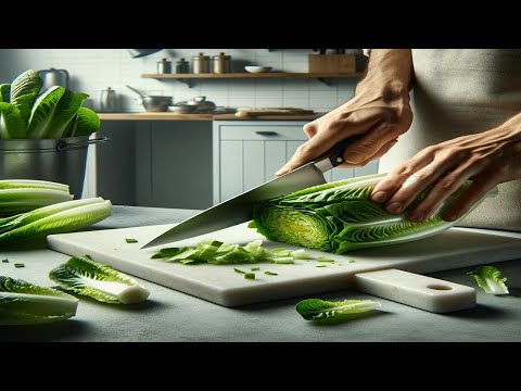 How to Cut Romaine Lettuce for Sandwiches & Burgers - Basic Culinary Skills Tutorial