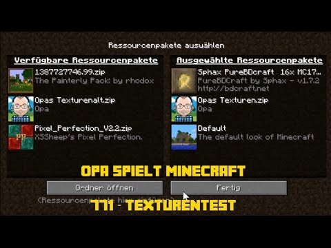 Opa spielt Minecraft 771 -- Texturentest