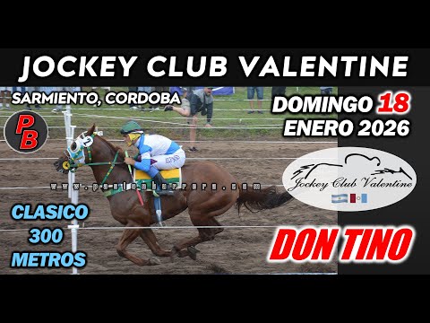 DON TINO: JOCKEY CLUB VALENTINE - SARMIENTO, CORDOBA (18-01-2026)