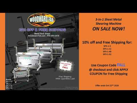 Biggest Sale on Woodward Fab 3 In 1 Sheet Metal Shearing Machine