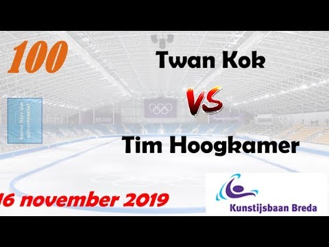 Twan Kok vs Tim Hoogkamer 100 IJsbaan Breda 20191116