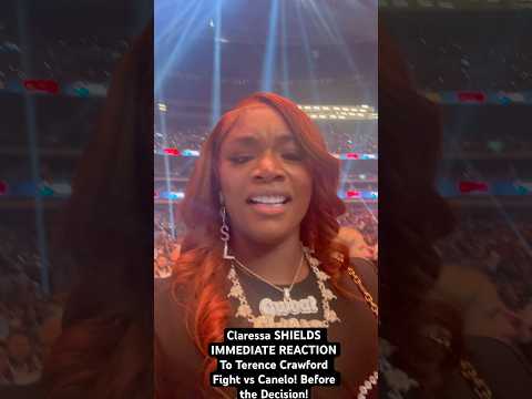 Claressa Shields immediate Reaction at Final Bell of Terence Crawford vs Canelo Alvarez ! #boxing